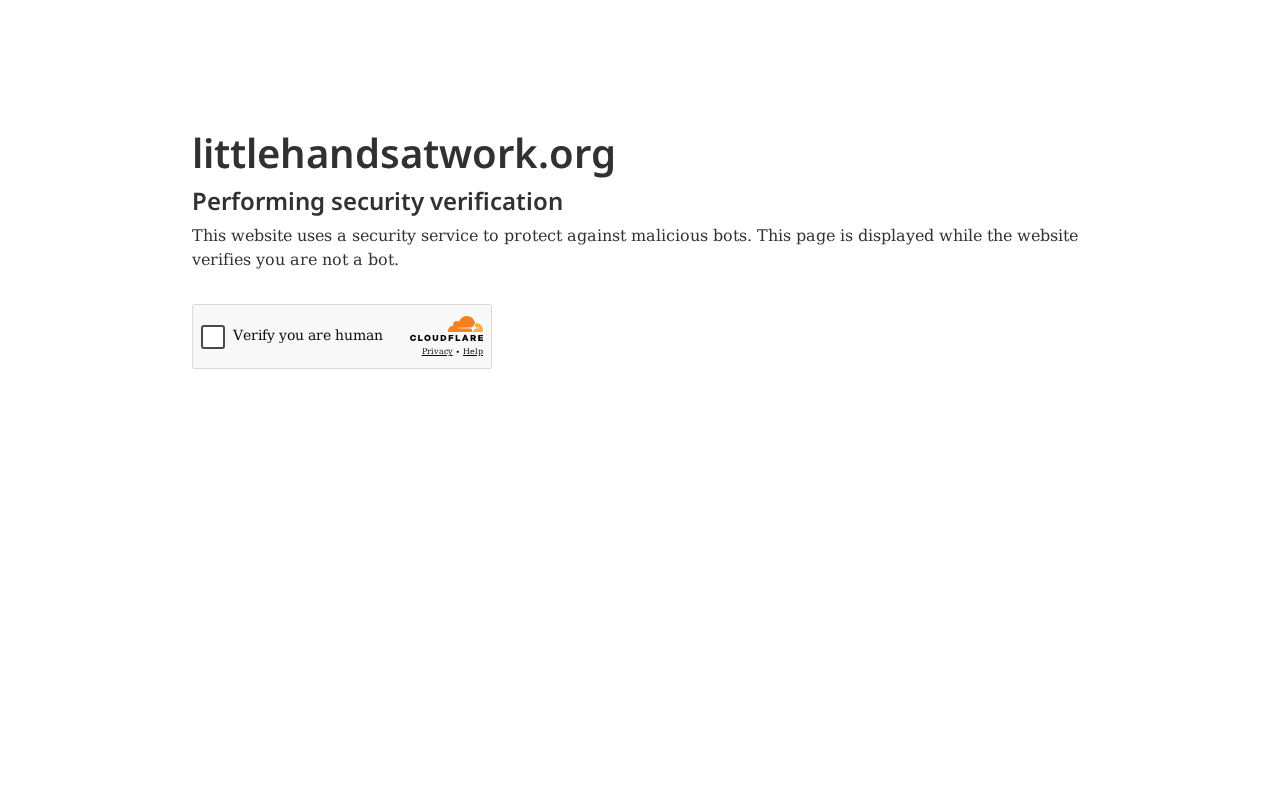 Little Hands At Work website designed and built by A&O Design Solutions