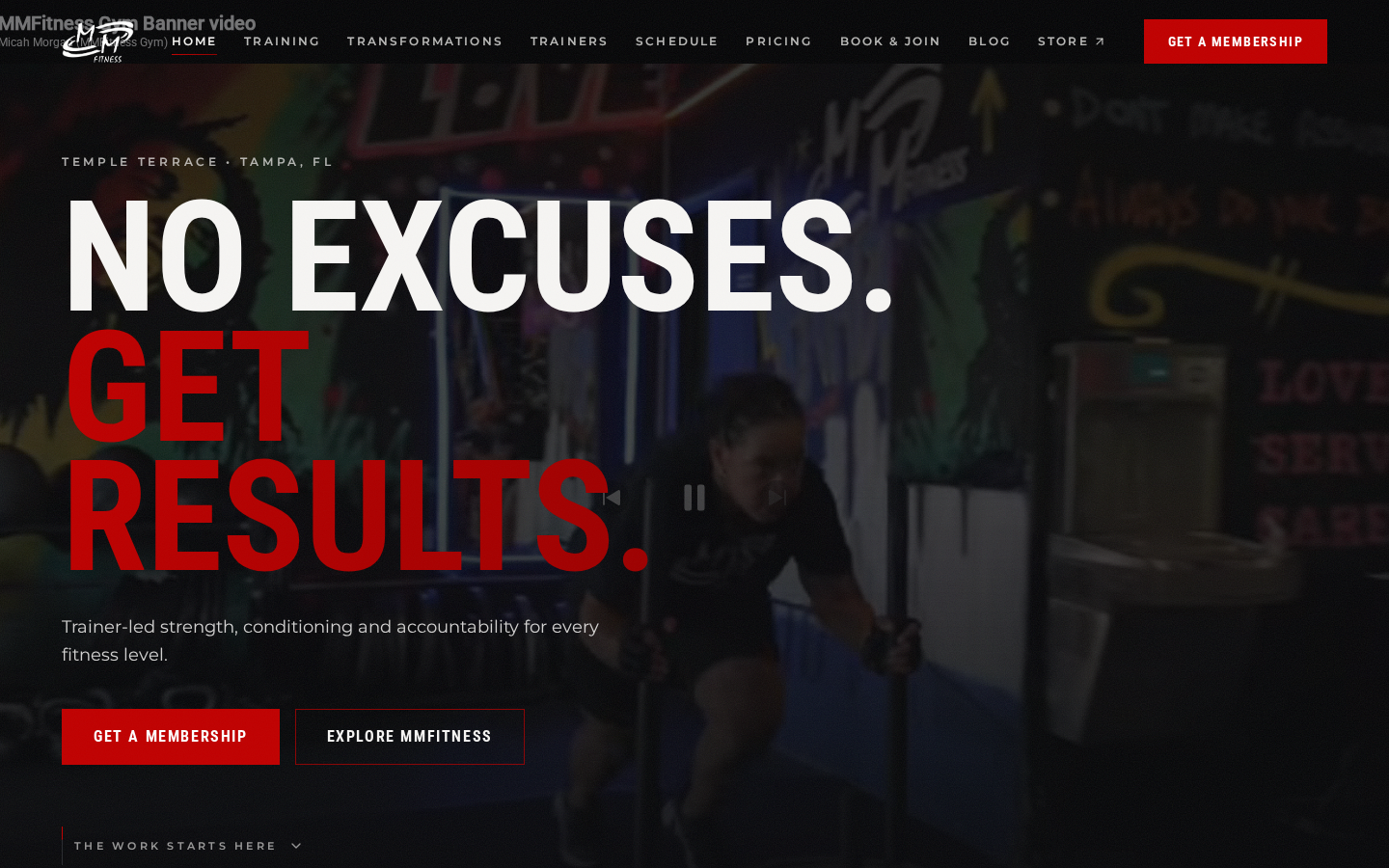 MMFitness Gym website designed and built by A&O Design Solutions